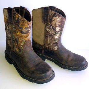 Ariat Brown Camo Hunting Boots Size 3.5